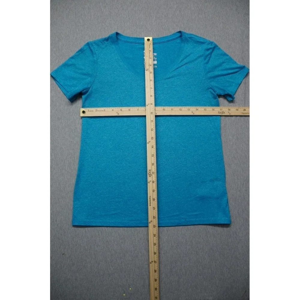 Nike Pro Shirt Womens Medium Blue‎ Short Sleeve Scoop Neck Dri Fit